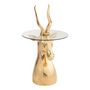 Voir la diapositive 1 : Paris Prix Table d'Appoint Design  Antilope  83cm Or