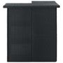 Voir la diapositive 2 : VIDAXL Table d'angle de bar Noir 100x50x105 cm Resine tressee