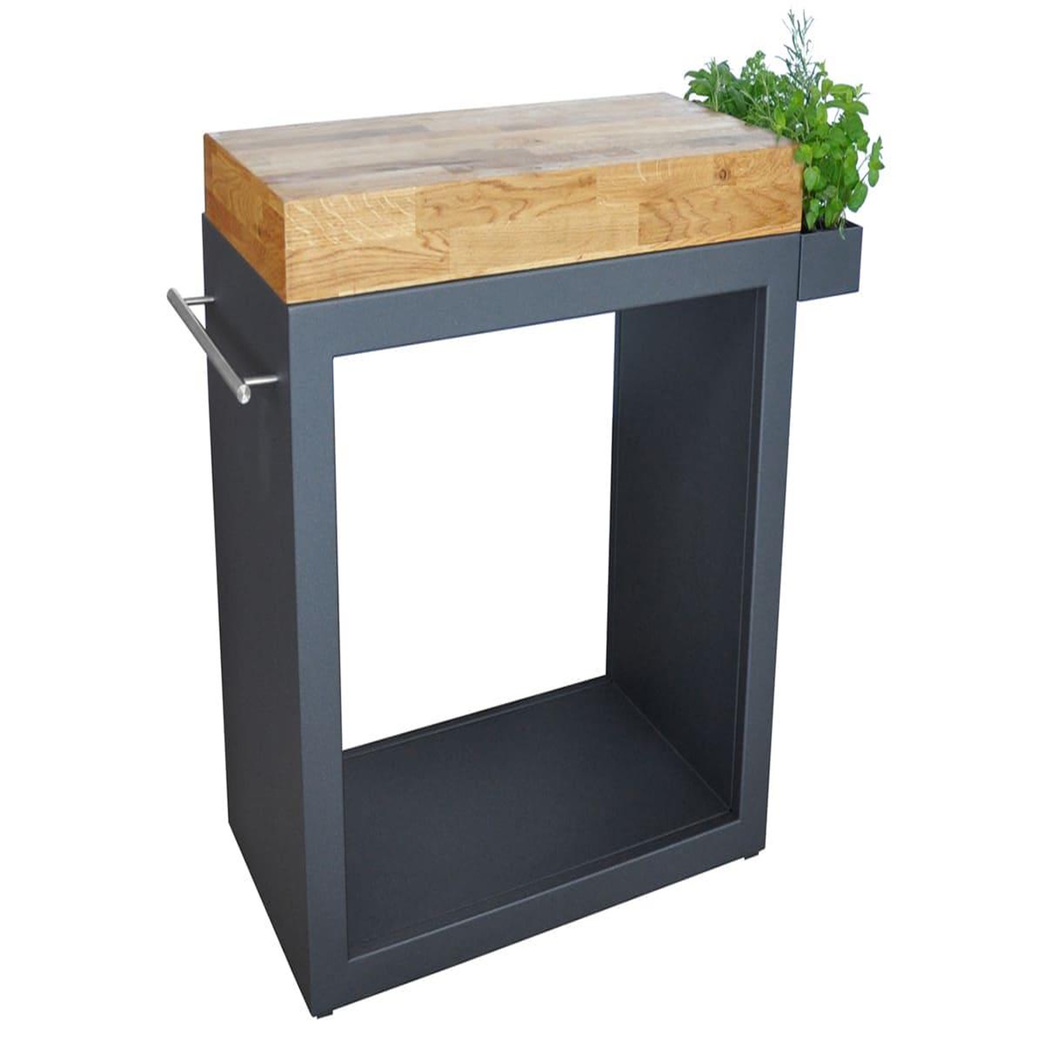 Voir la diapositive 4 : ARTISS DESIGN Meuble multifonction graphite avec tablette bois 80 x 45 x 91 cm - artiss
