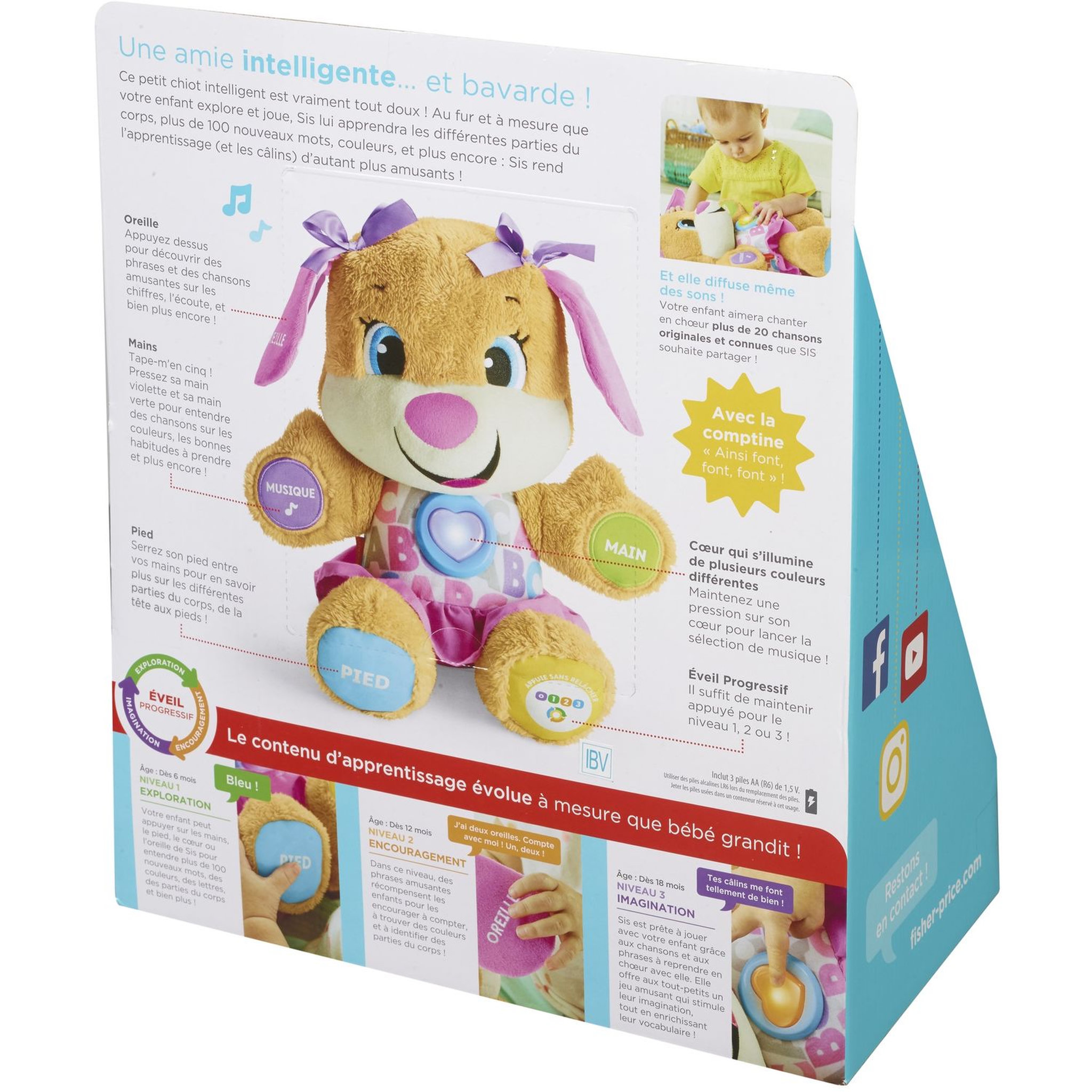 Voir la diapositive 7 : Fisher price Peluche Sis Eveil progressif
