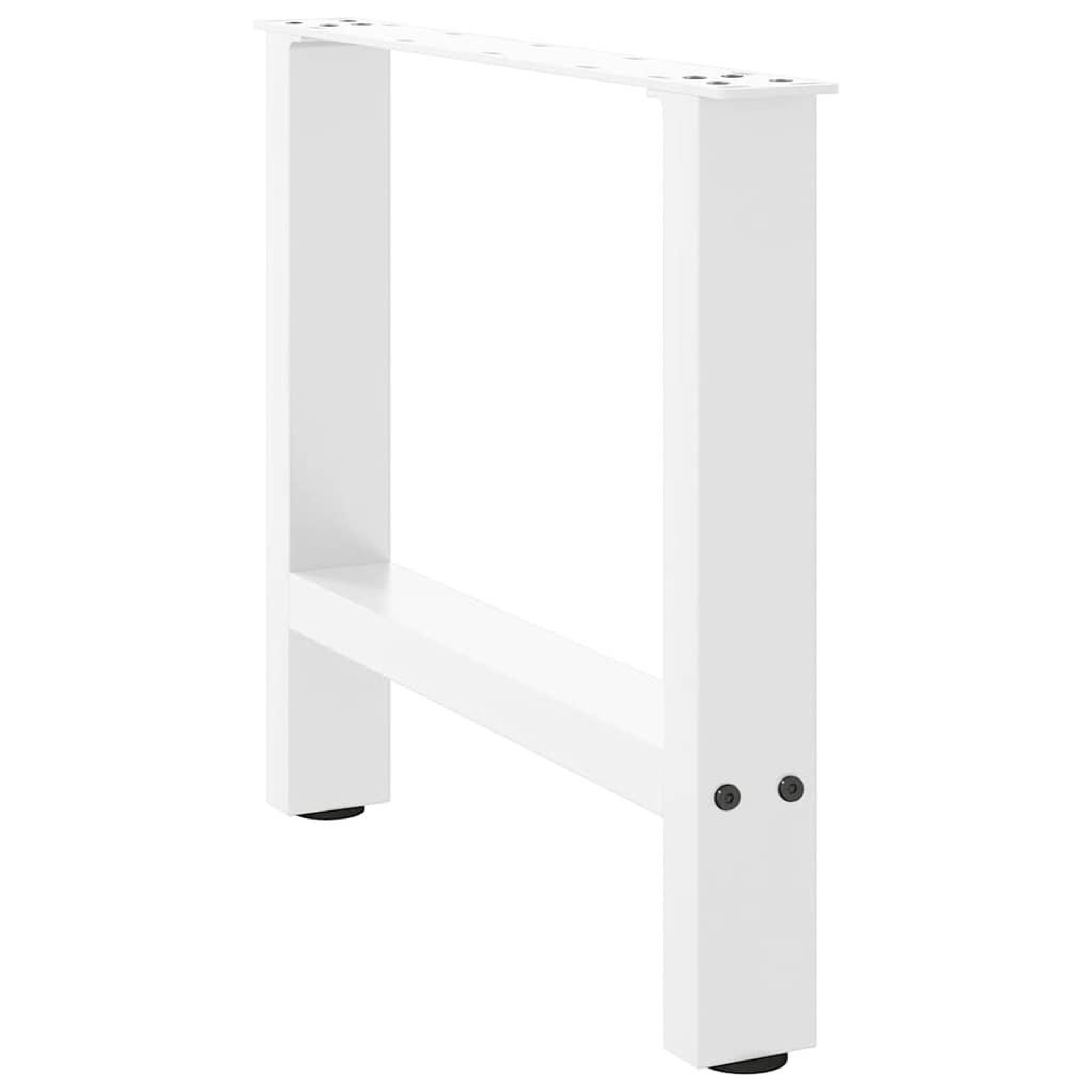 Voir la diapositive 3 : VIDAXL Pieds de table basse blanc 2 pcs 50x(42-43) cm acier