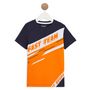 Voir la diapositive 1 : INEXTENSO T-shirt Fast Team orange en coton garçon 