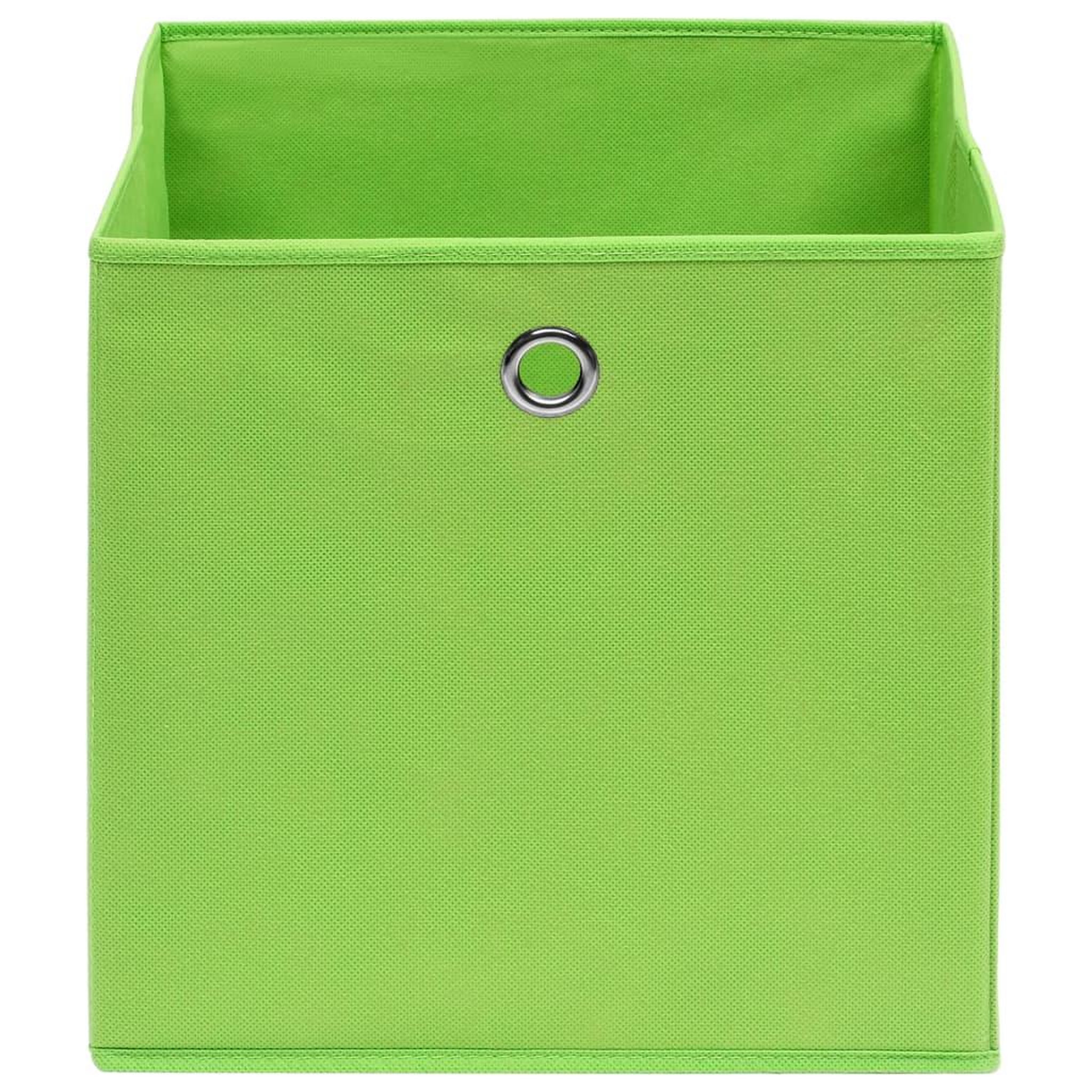 Voir la diapositive 3 : VIDAXL Boîtes de rangement 4 pcs Vert 32x32x32 cm Tissu