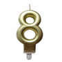 Voir la diapositive 1 : Paris Prix Bougie d'Anniversaire  Chiffre 8  7cm Or