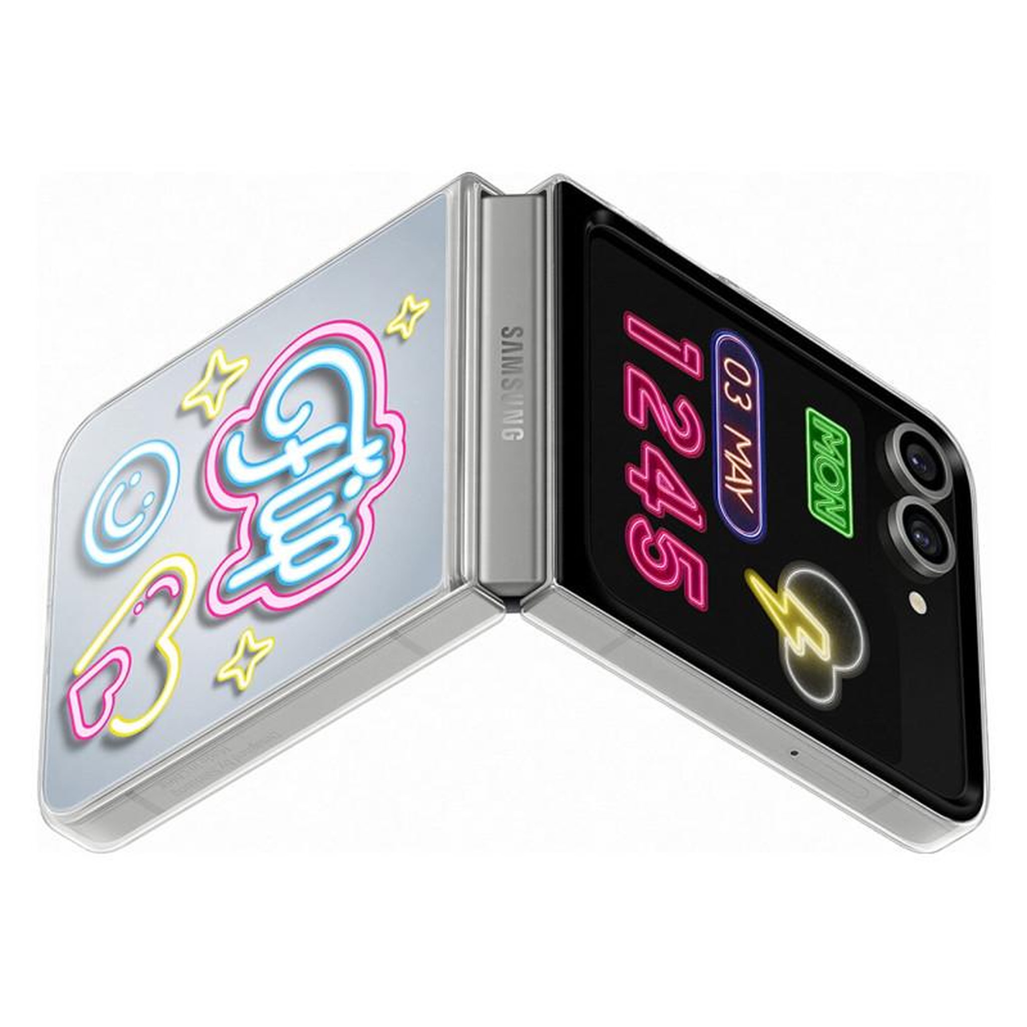 Voir la diapositive 2 : Samsung Coque et étui téléphone mobile Samsung Coque personnalisable Neon Galaxy Z Flip 6 Transparent