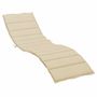 Voir la diapositive 2 : VIDAXL Coussin de chaise longue beige 200x60x3 cm tissu oxford