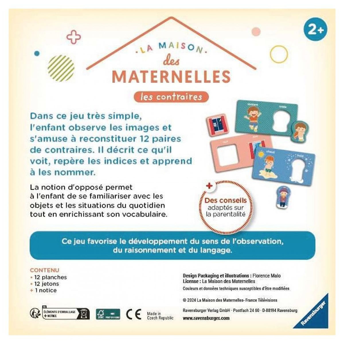 RAVENSBURGER Jeu de Loto Les contraires