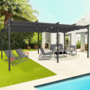 Voir la diapositive 3 : ID MARKET Pergola édition spéciale toit rétractable 3x6 M et 6 stores gris anthracite