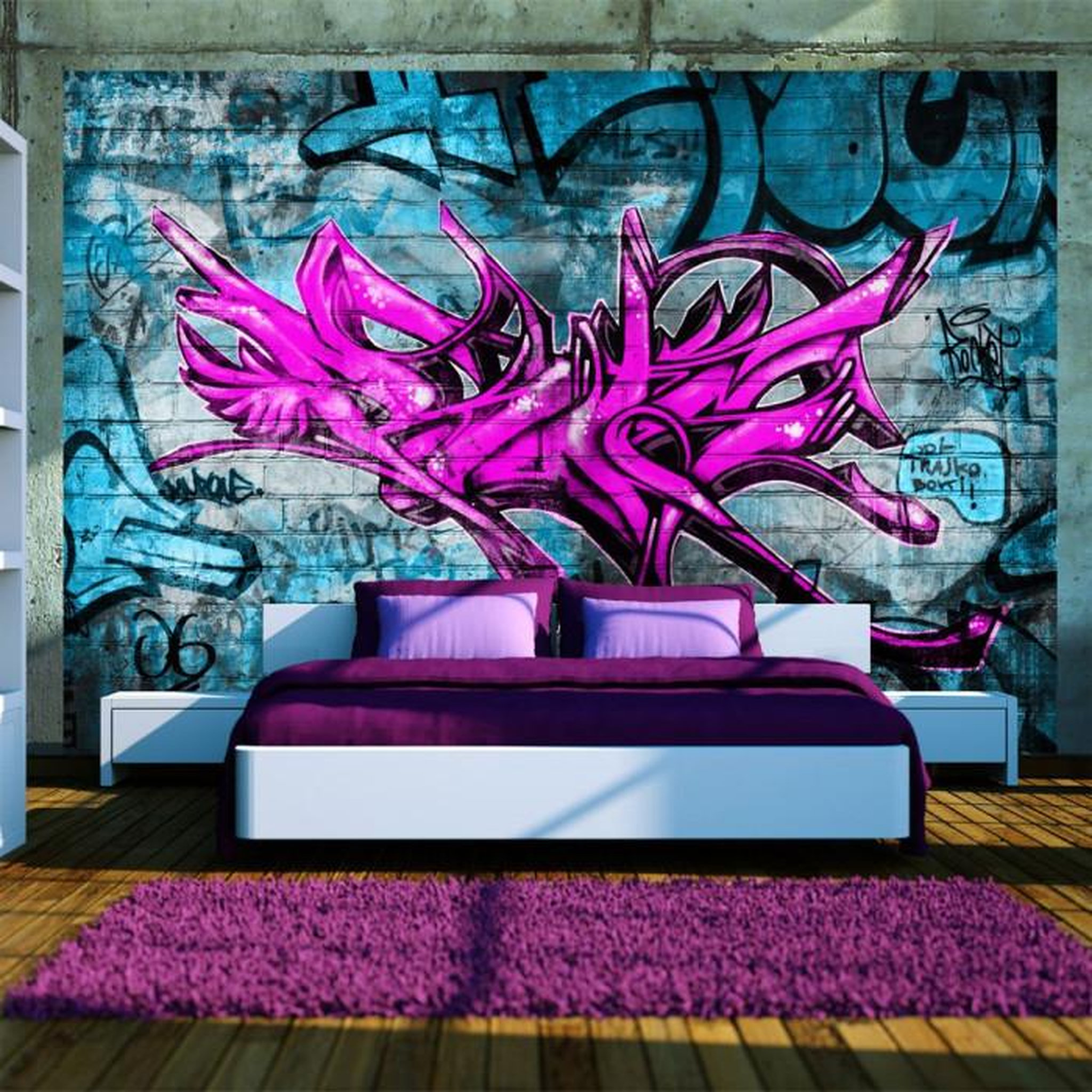 Paris Prix Papier Peint  Anonymous Graffiti. Coloris disponibles : Multicolore