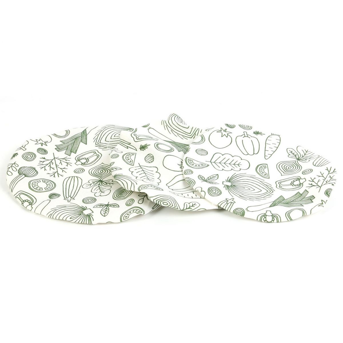 Lot de 3 couvercles en tissu réutilisable