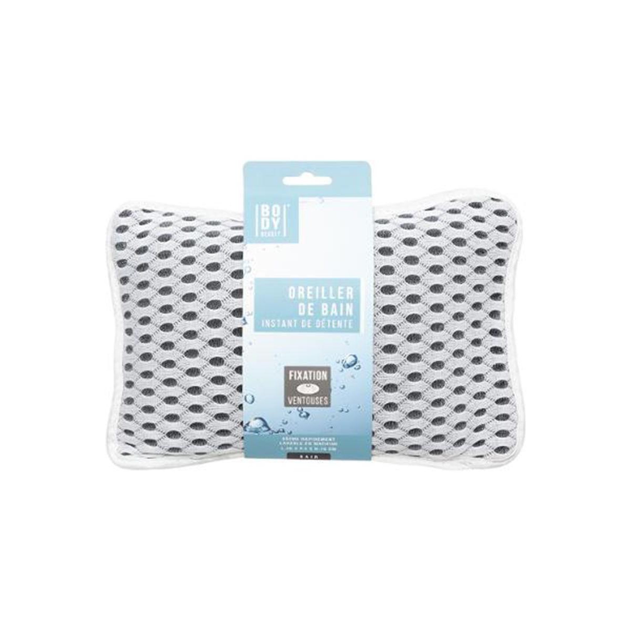 Body beauty Oreiller de bain à ventouse  pillow  26cm gris
