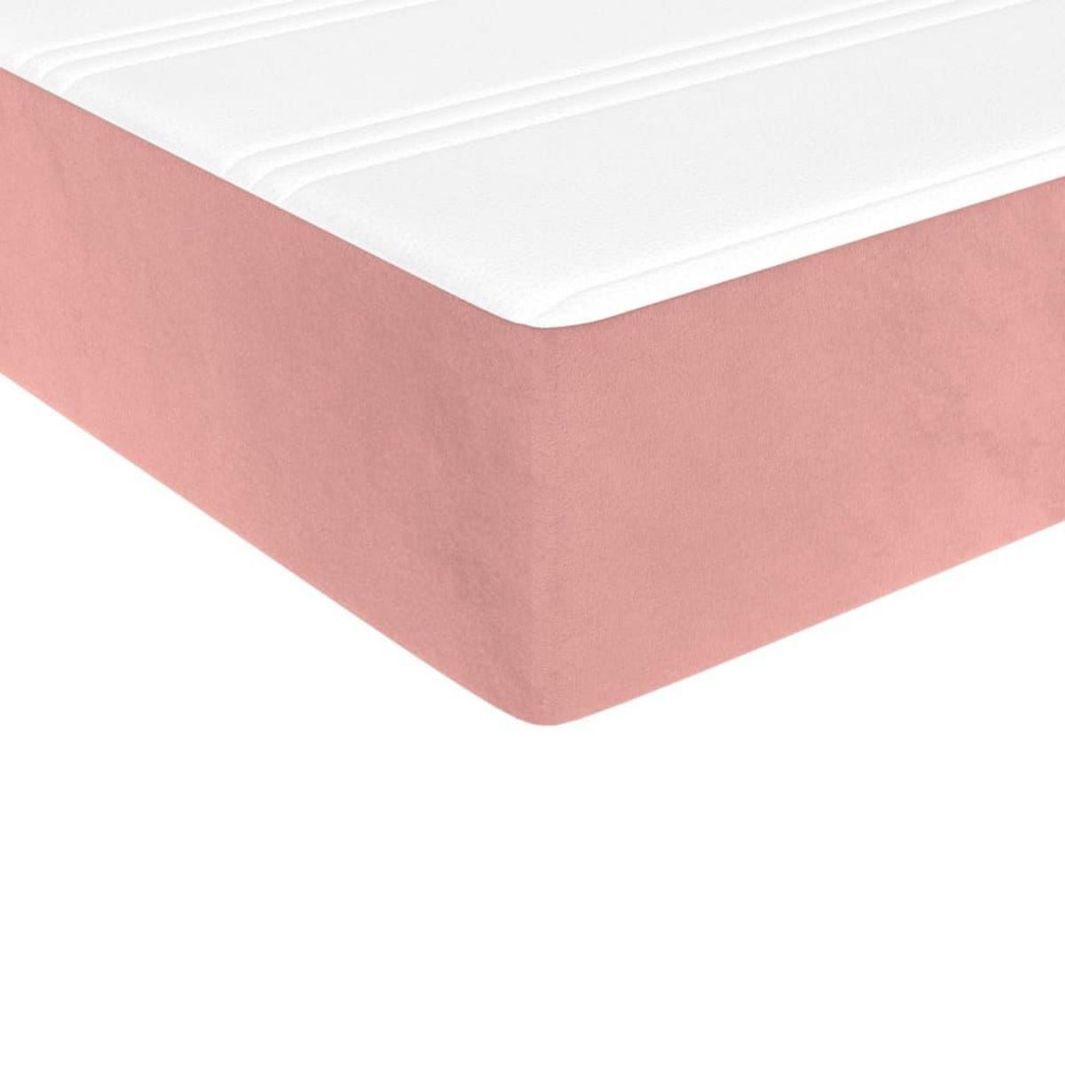 VIDAXL Matelas de lit a ressorts ensaches Rose 90x200x20 cm Velours