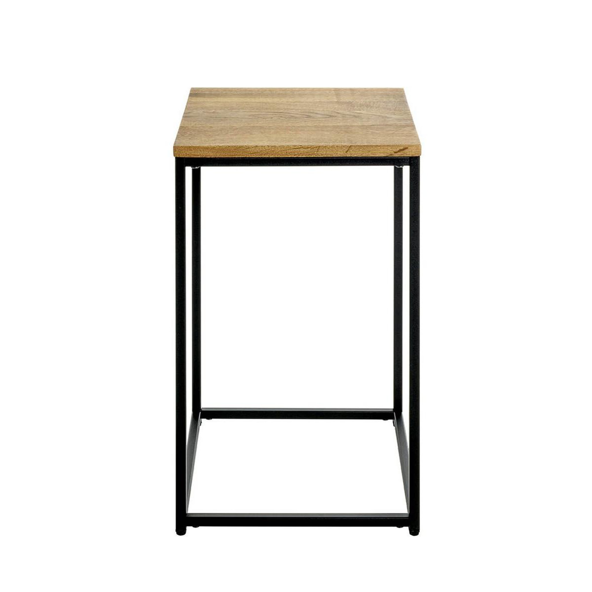 Voir la diapositive 2 : Paris Prix Table d'appoint  pika  60cm chêne & noir