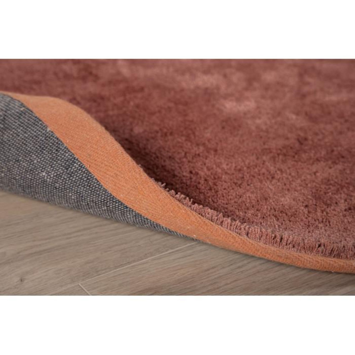 Paris Prix Tapis Déco Rond  Undra  200cm Rose Poudré