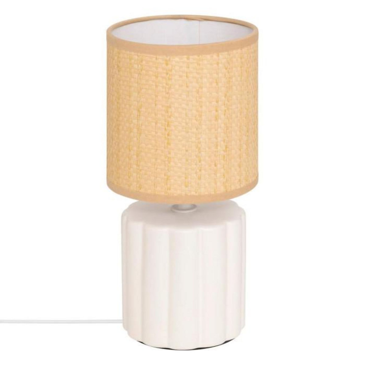 ATMOSPHERA Lampe à Poser en Céramique  Tylia  26cm Blanc