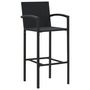 Voir la diapositive 4 : VIDAXL Ensemble de bar d'exterieur 5 pcs accoudoir Resine tressee Noir
