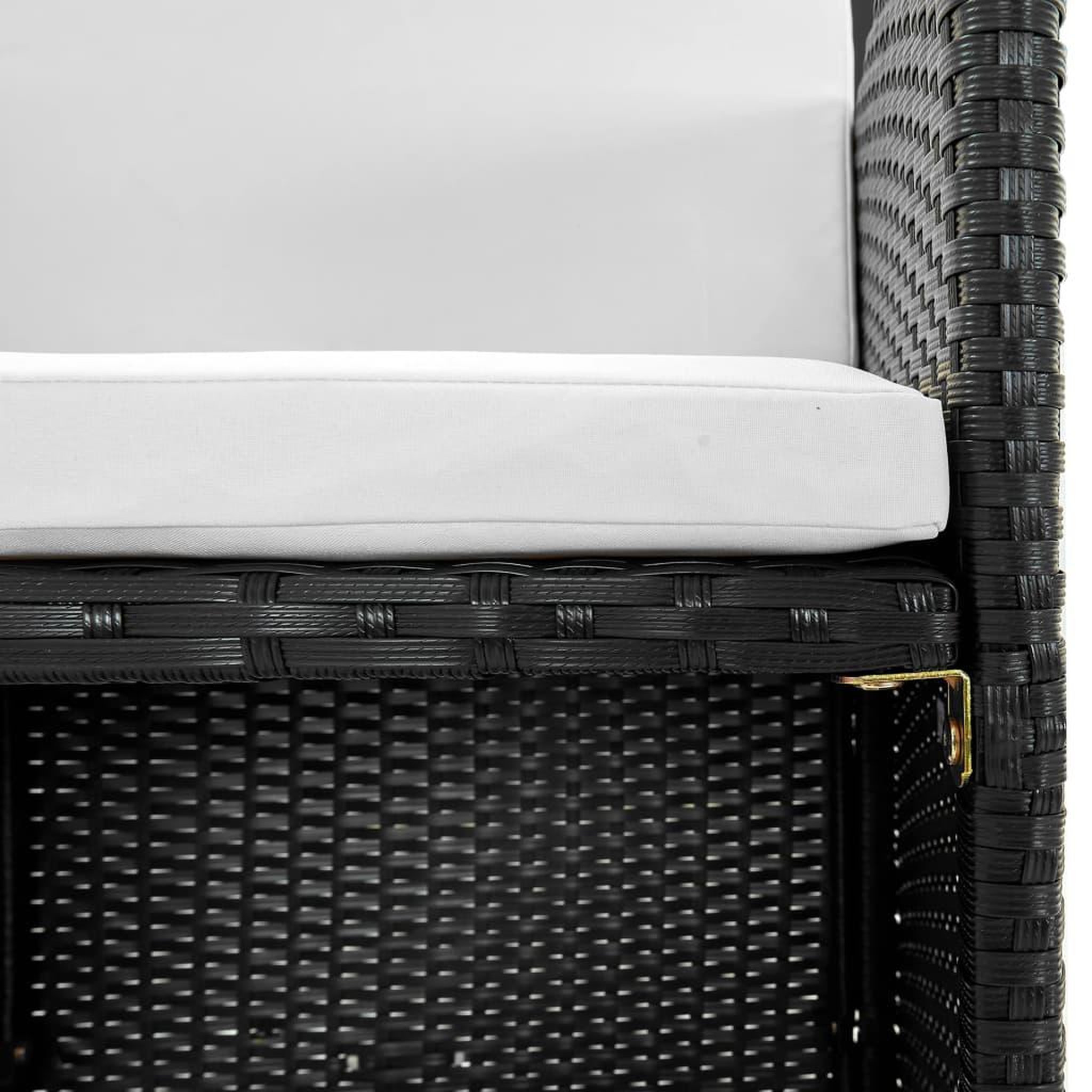 Voir la diapositive 4 : VIDAXL Ensemble a manger d'exterieur 11 pcs coussins resine tressee