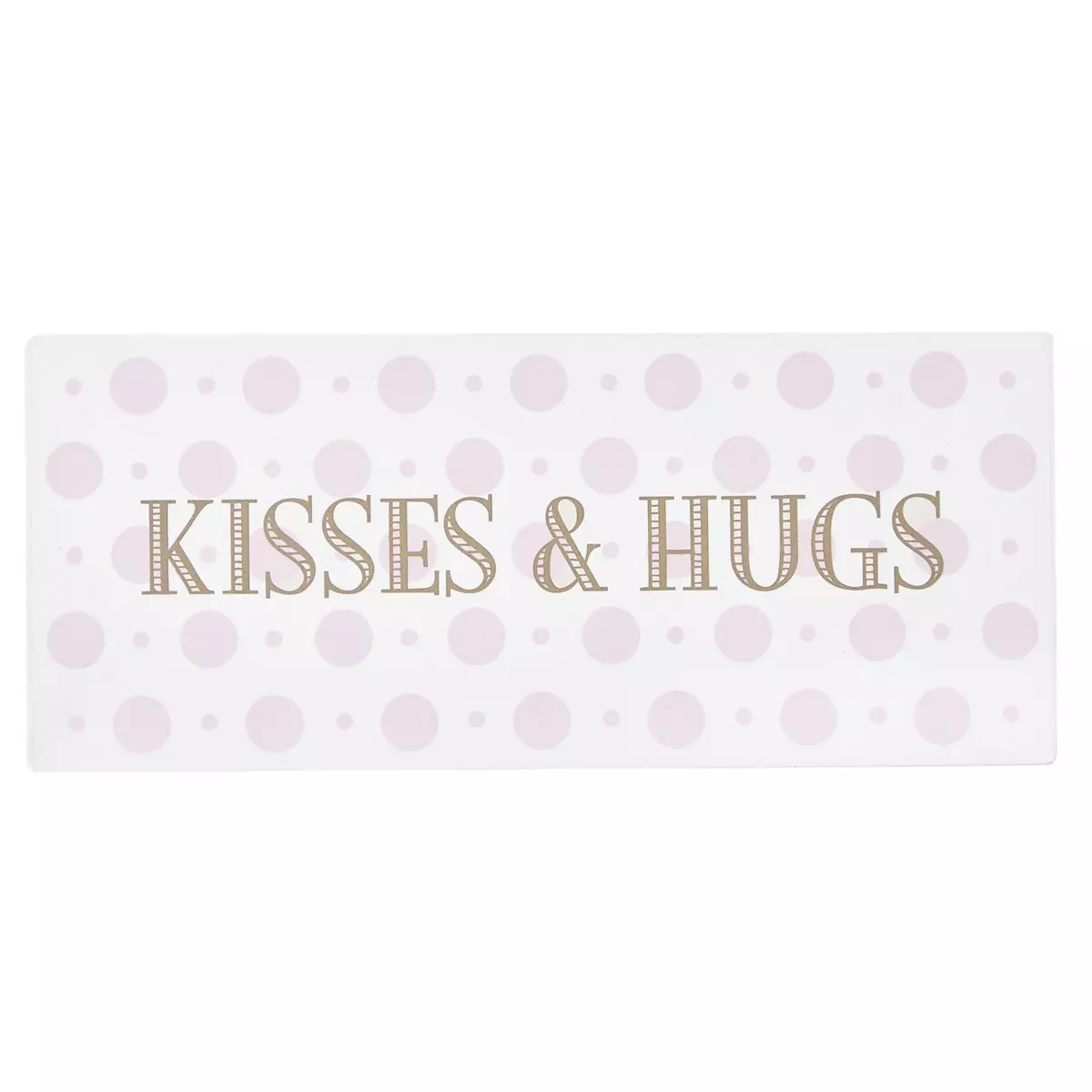 MISS ETOILE Plaque métallique de décoration - Kisses & Hugs - Rose