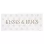 MISS ETOILE Plaque métallique de décoration - Kisses & Hugs - Rose