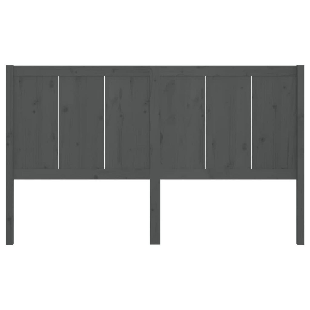 VIDAXL Tete de lit Gris 125,5x4x100 cm Bois massif de pin