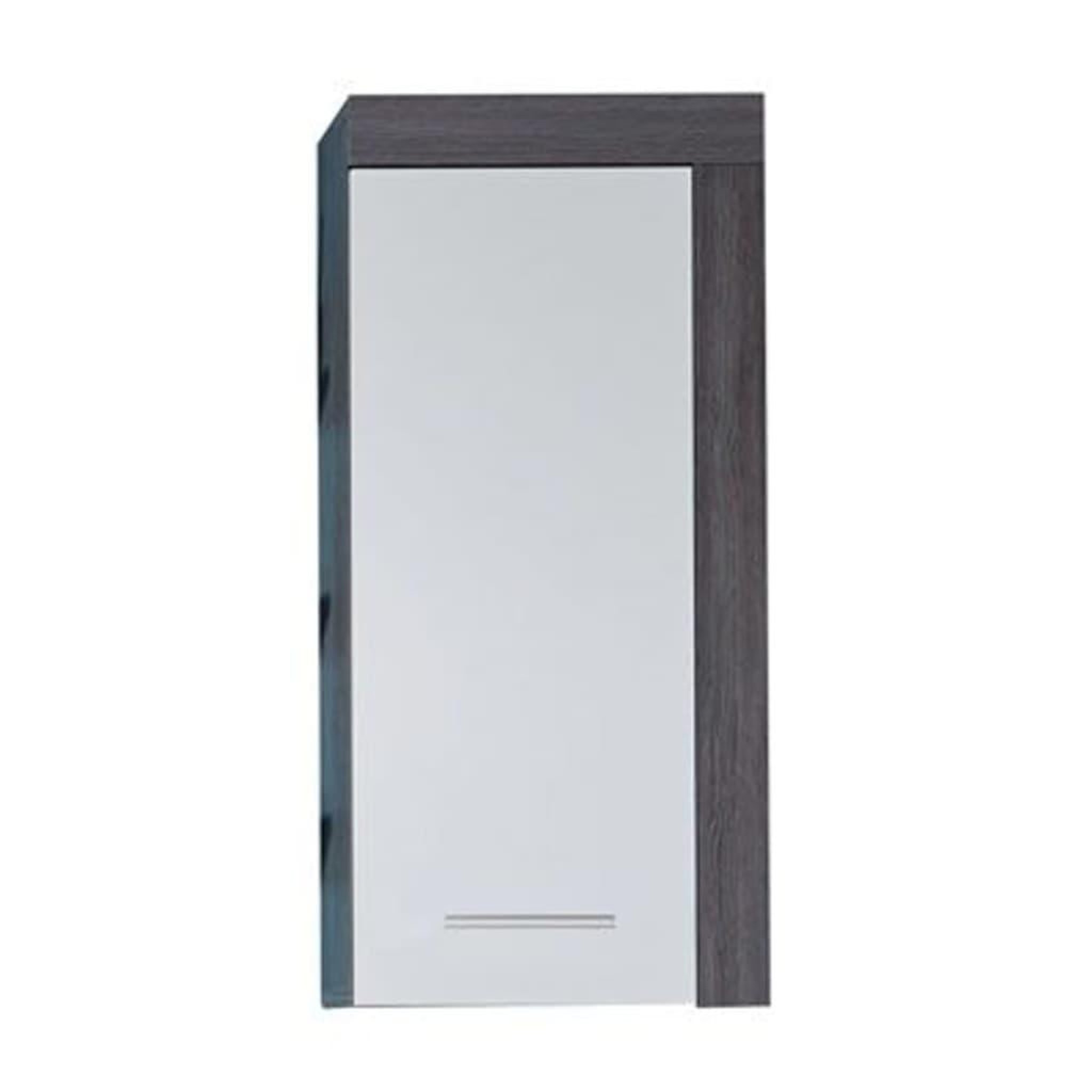 Voir la diapositive 2 : Trendteam Trendteam Armoire murale de rangement Miami blanc et argente fume