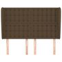 Voir la diapositive 3 : VIDAXL Tete de lit avec oreilles Marron fonce 147x23x118/128 cm Tissu