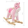 Voir la diapositive 5 : VIDAXL Cheval à bascule Peluche 65x32x58 cm Rose