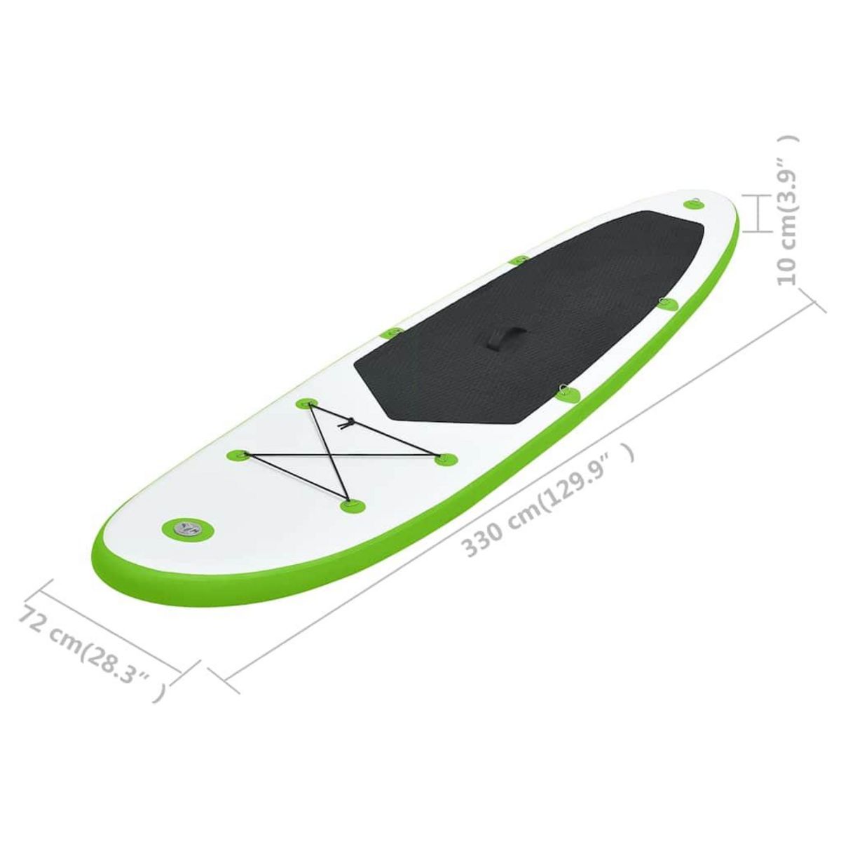 VIDAXL Ensemble de planches SUP gonflables Vert et blanc