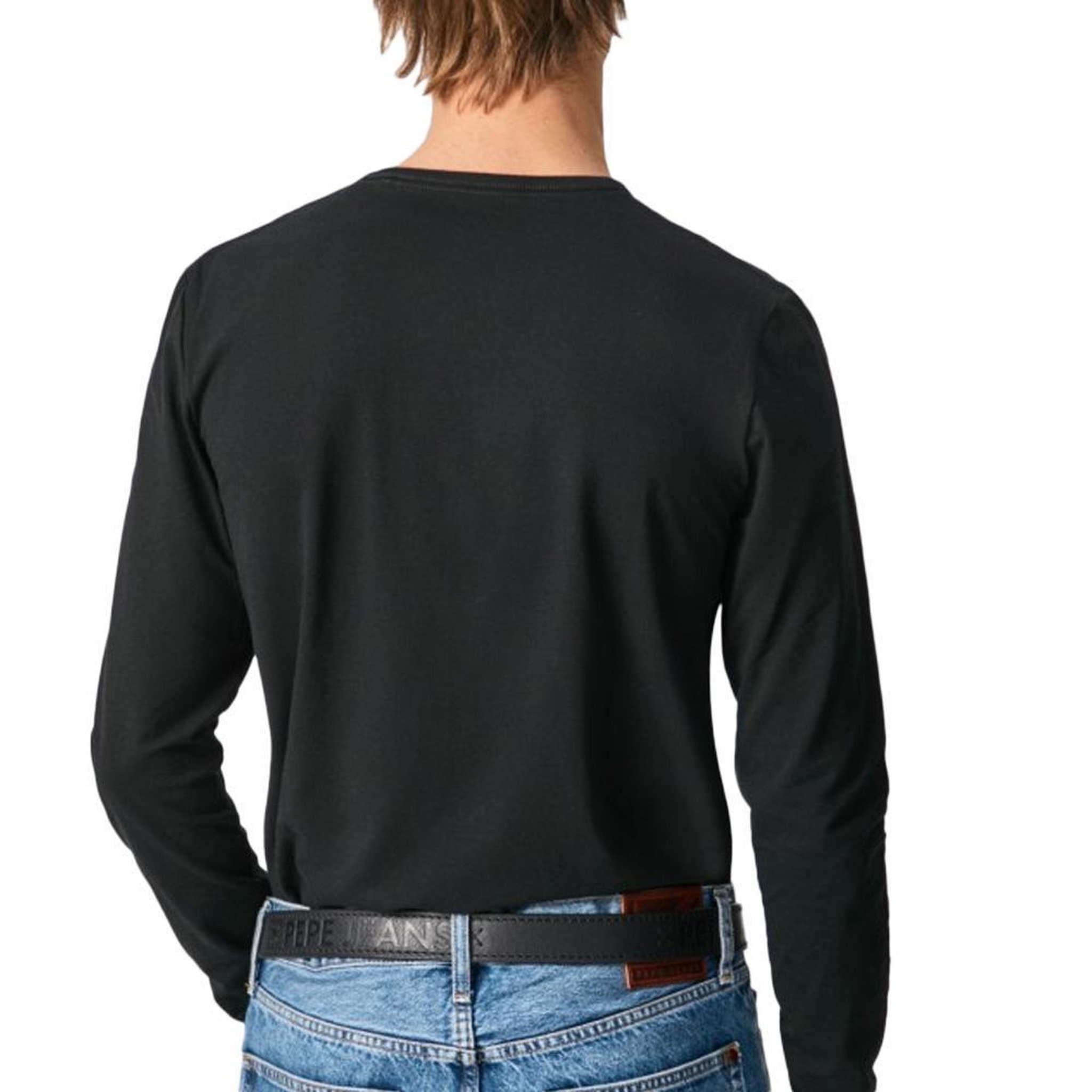 Voir la diapositive 2 : Pepe Jeans T-Shirt Manches Longues Noir Homme Pepe jeans Original Basic 2