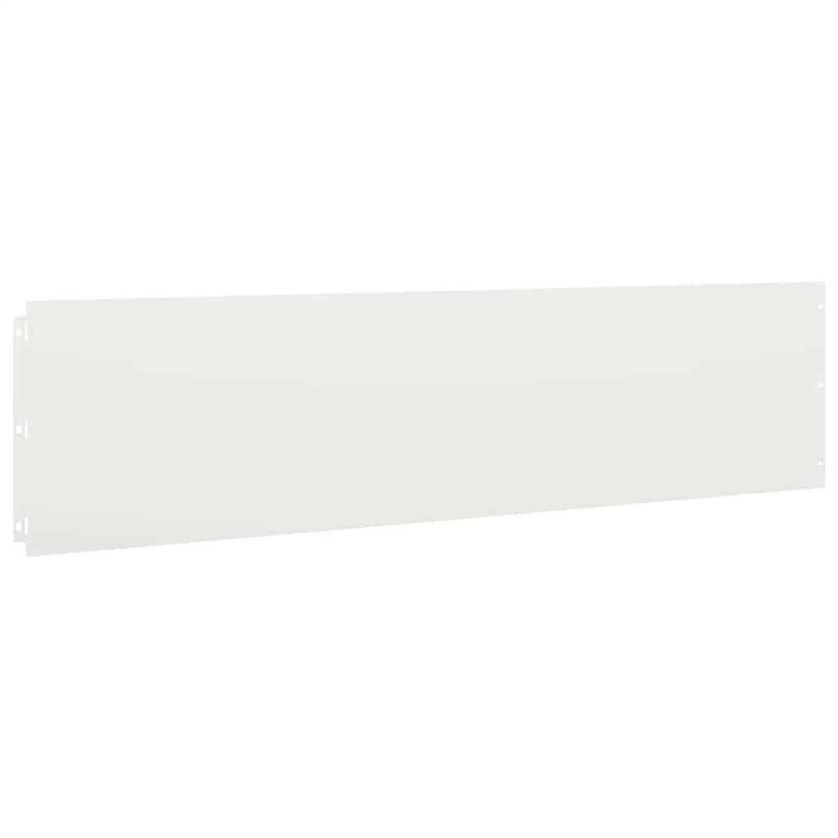 VIDAXL Bordures de pelouse 20 pcs blanc 25x103 cm acier lamine a froid