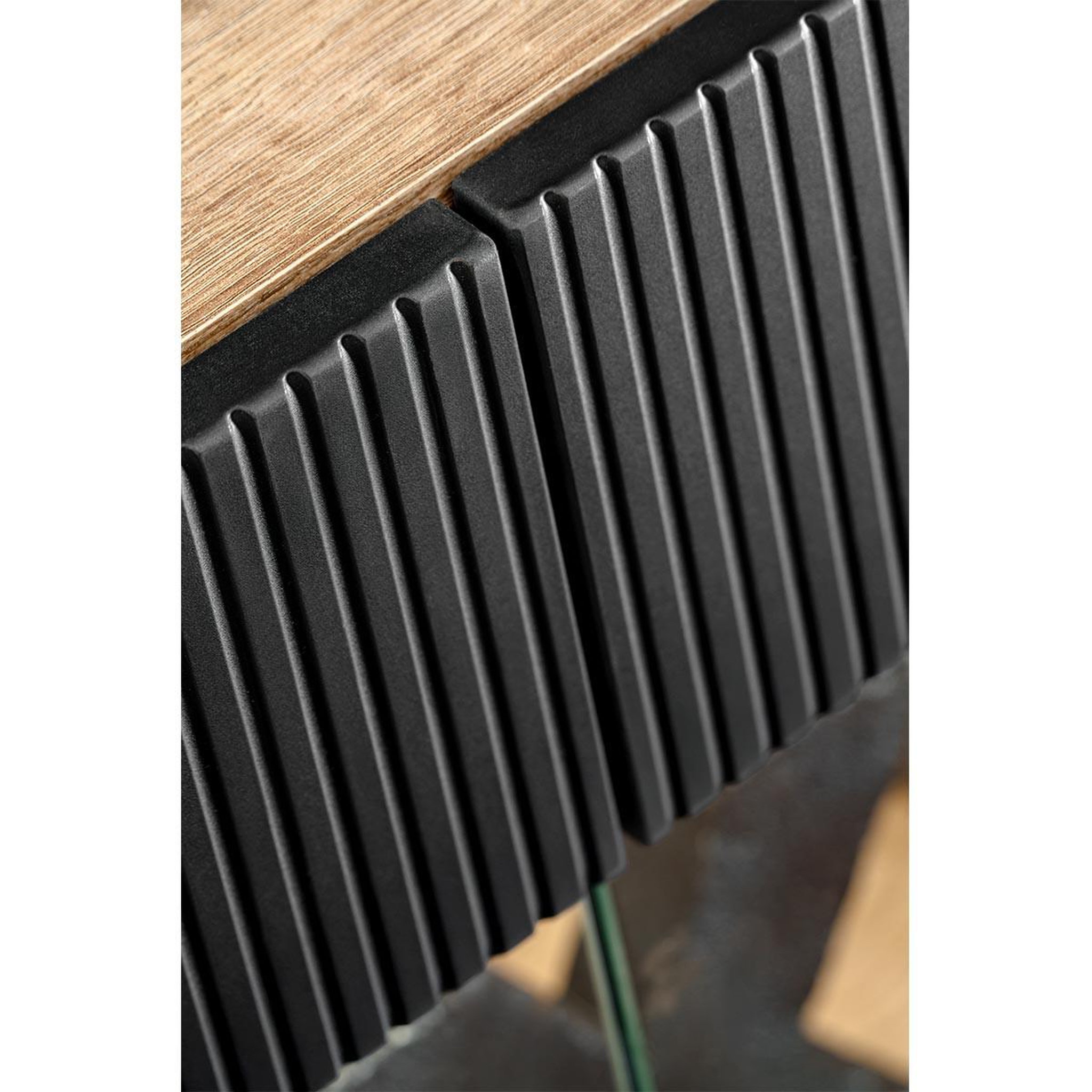 Voir la diapositive 6 : Paris Prix Buffet rainuré  aron  160cm naturel & noir