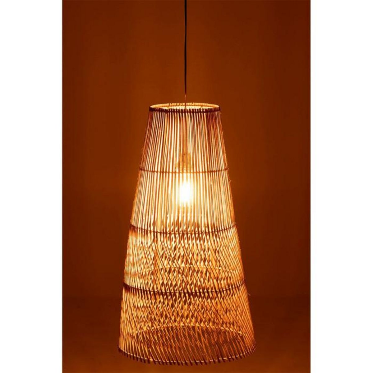 Paris Prix Lampe Suspension en Rotin  Alix  75cm Naturel