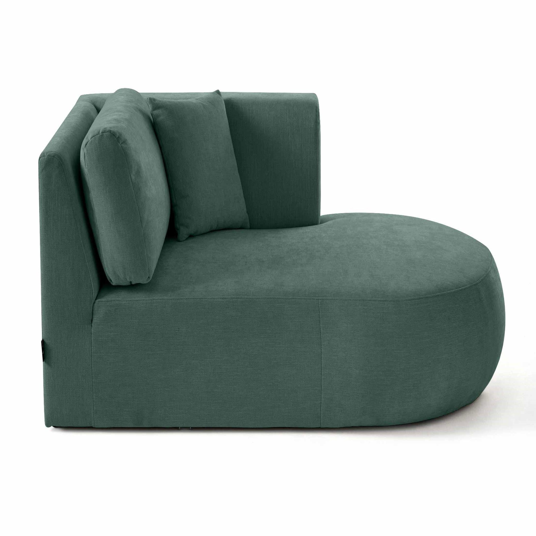Voir la diapositive 1 : LISA DESIGN Santorini - module d'assise méridienne droit - en tissu texturé