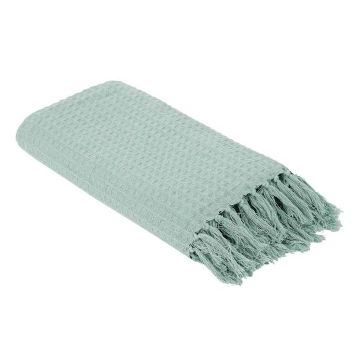 Paris Prix Jeté de Canapé  Gaufré  120x150cm Vert Sauge