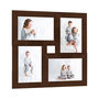 Voir la diapositive 1 : VIDAXL Collage de cadres photo pour photo de 4x(10x15 cm) Marron MDF