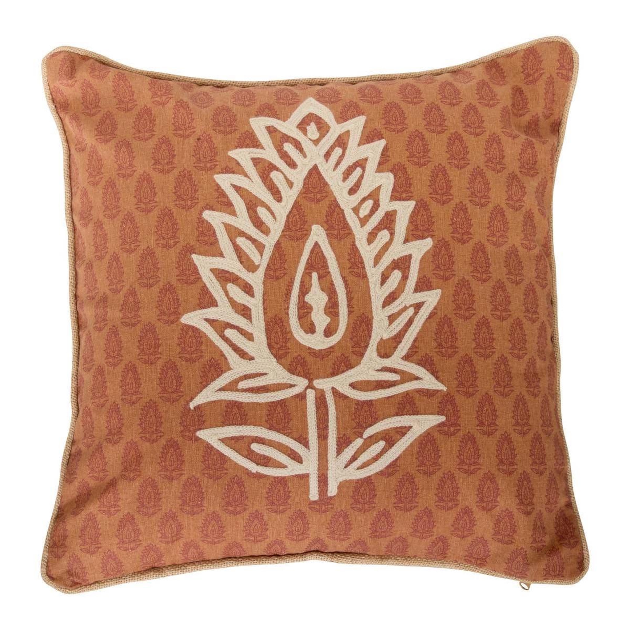 ATMOSPHERA Housse de coussin  sienna  40x40cm rose foncé