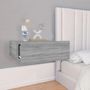 Voir la diapositive 3 : VIDAXL Table de chevet flottante Sonoma gris 40x30x15 cm