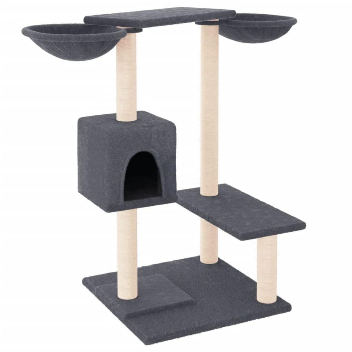 VIDAXL Arbre a chat avec griffoirs gris fonce 82 cm