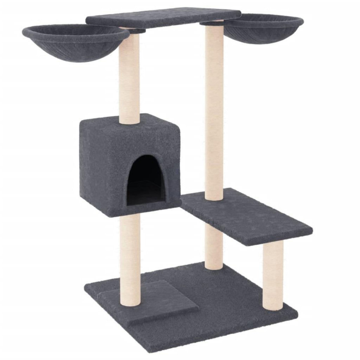 VIDAXL Arbre a chat avec griffoirs gris fonce 82 cm