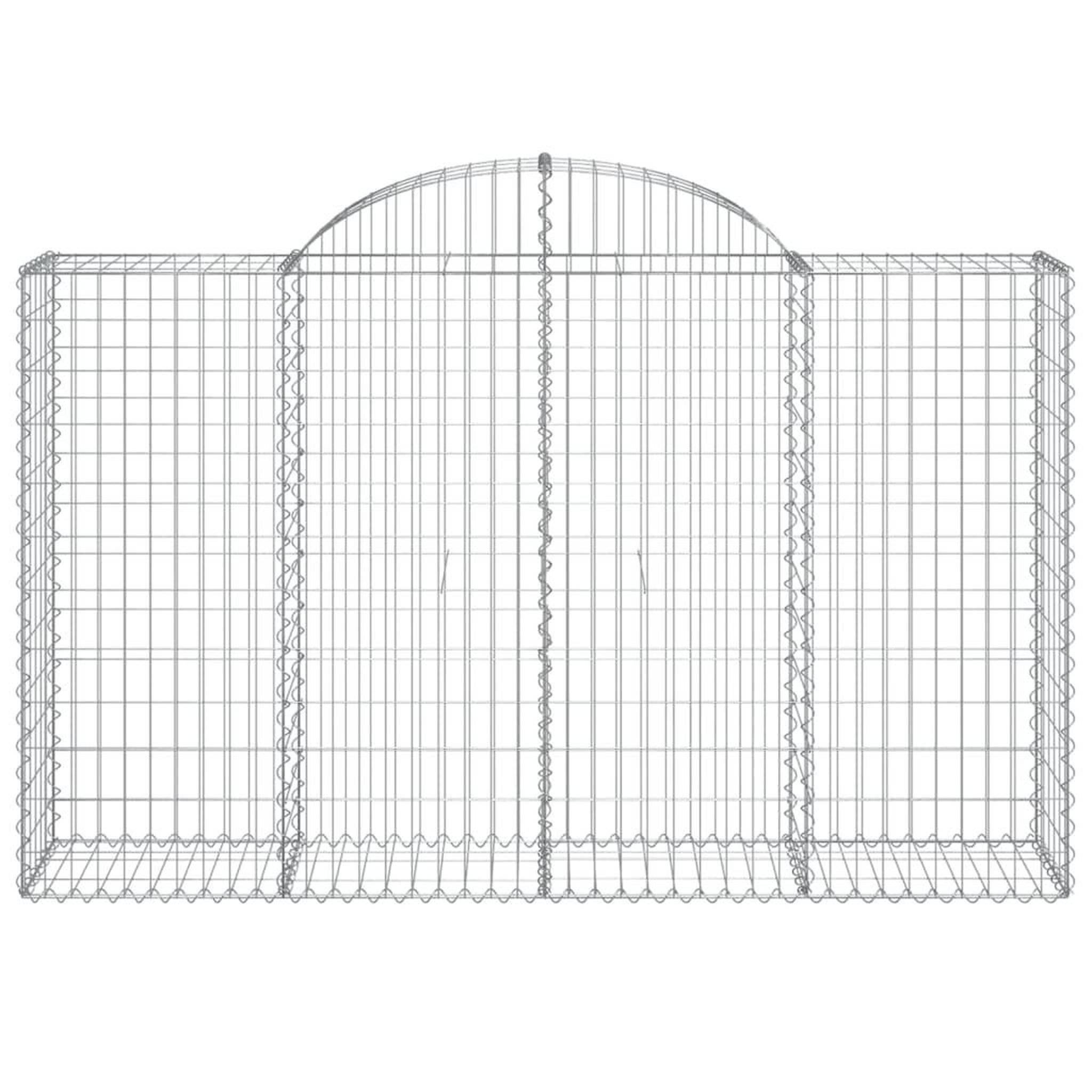 Voir la diapositive 4 : VIDAXL Paniers a gabions arques 5 pcs 200x50x120/140 cm Fer galvanise