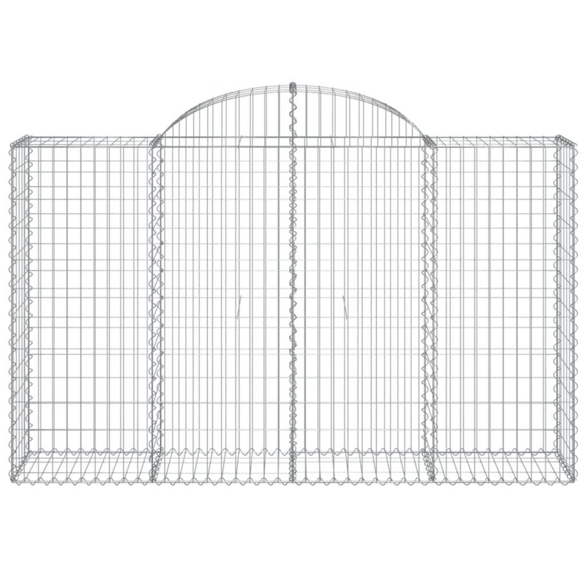 VIDAXL Paniers a gabions arques 5 pcs 200x50x120/140 cm Fer galvanise