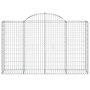 Voir la diapositive 4 : VIDAXL Paniers a gabions arques 5 pcs 200x50x120/140 cm Fer galvanise