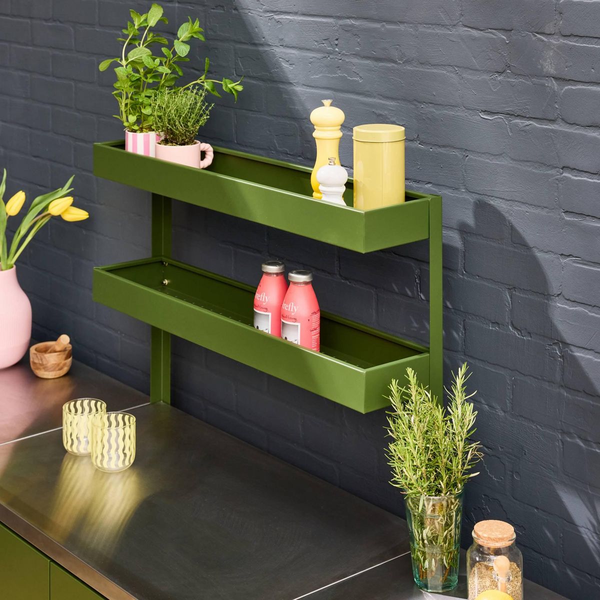 SWEEEK Cuisine extérieure 3 modules en acier inoxydable