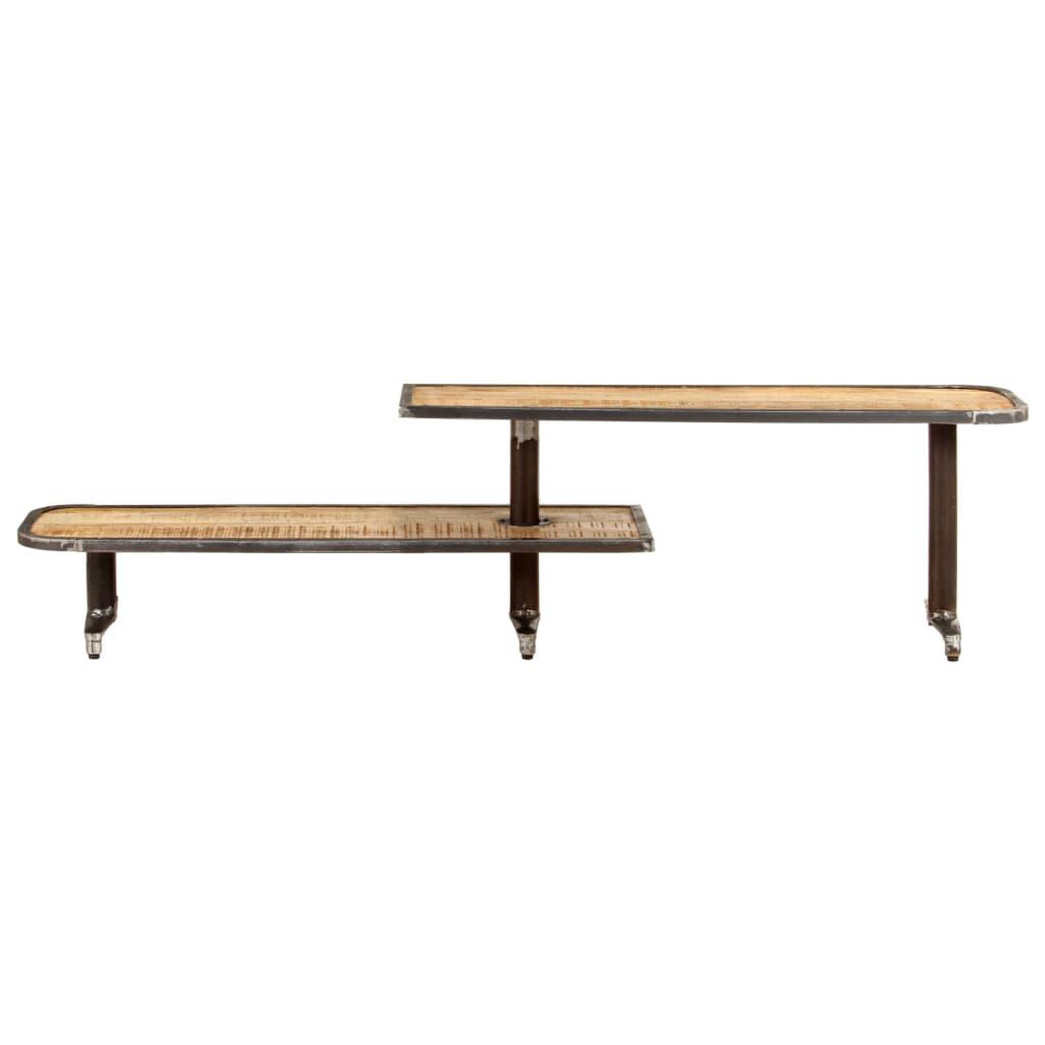 Voir la diapositive 2 : VIDAXL Meuble tv 160x30x40 cm bois de manguier massif