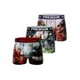 Voir la diapositive 1 : FREEGUN Lot de 3 boxers homme Attack On Titan