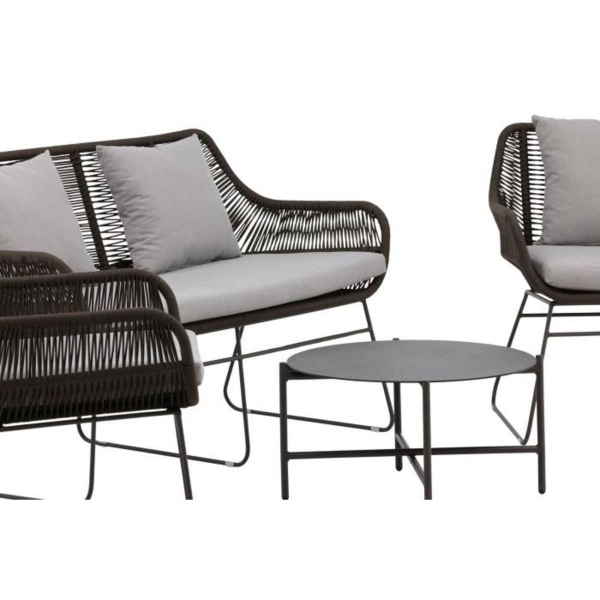 Paris Prix Salon de Jardin  Davao  133cm Marron & Gris