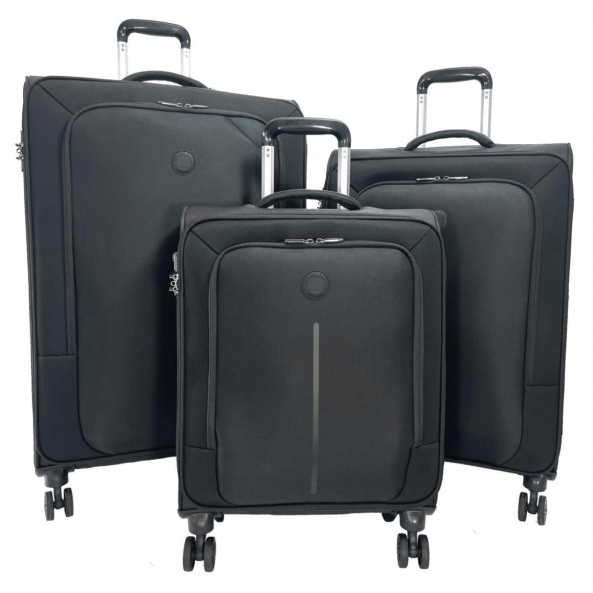 Delsey Lot 3 valises souples Caracas dont une valise cabine 55cm