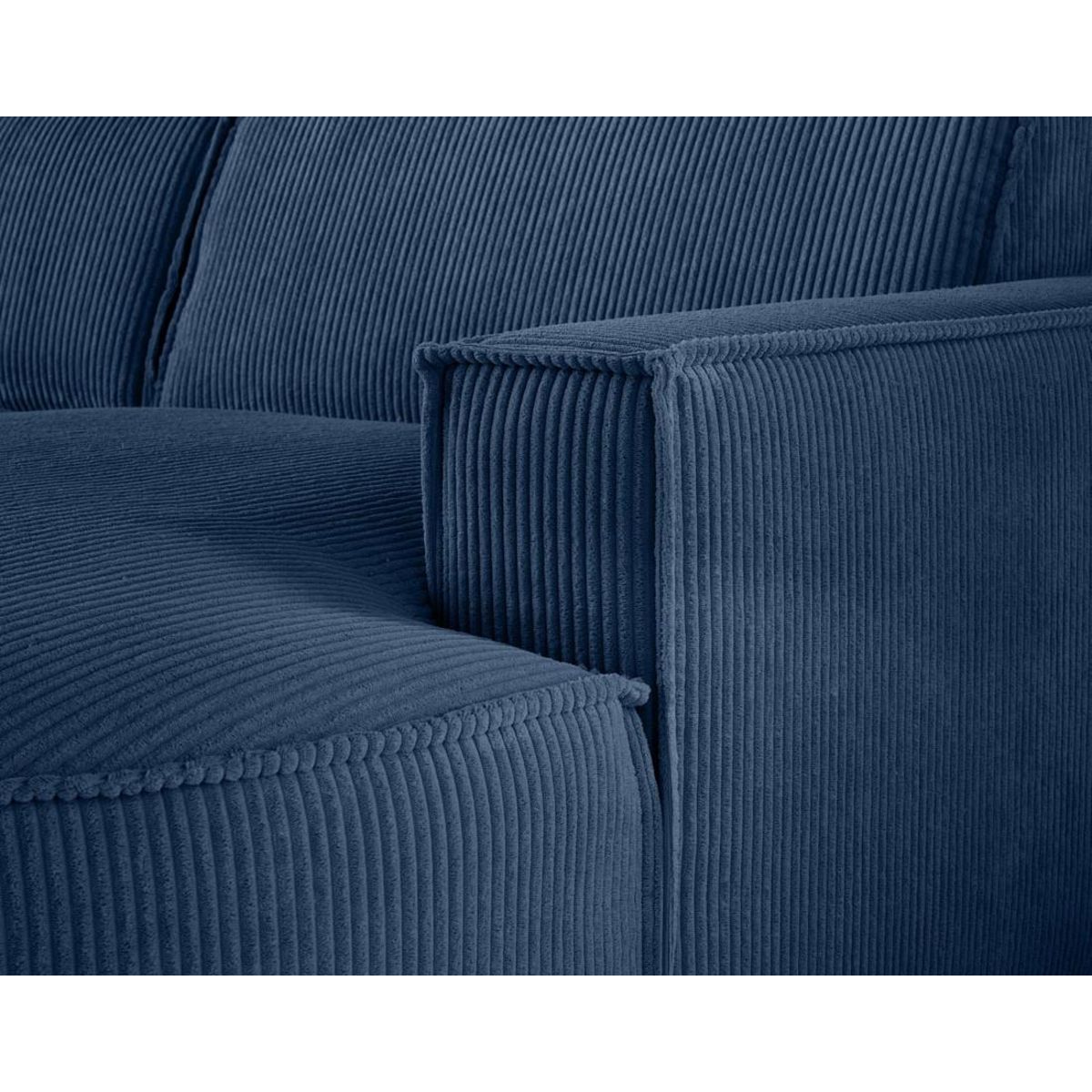 LISA DESIGN Spiaggia - canapé panoramique d'angle gauche - 7 places - en velours côtelé