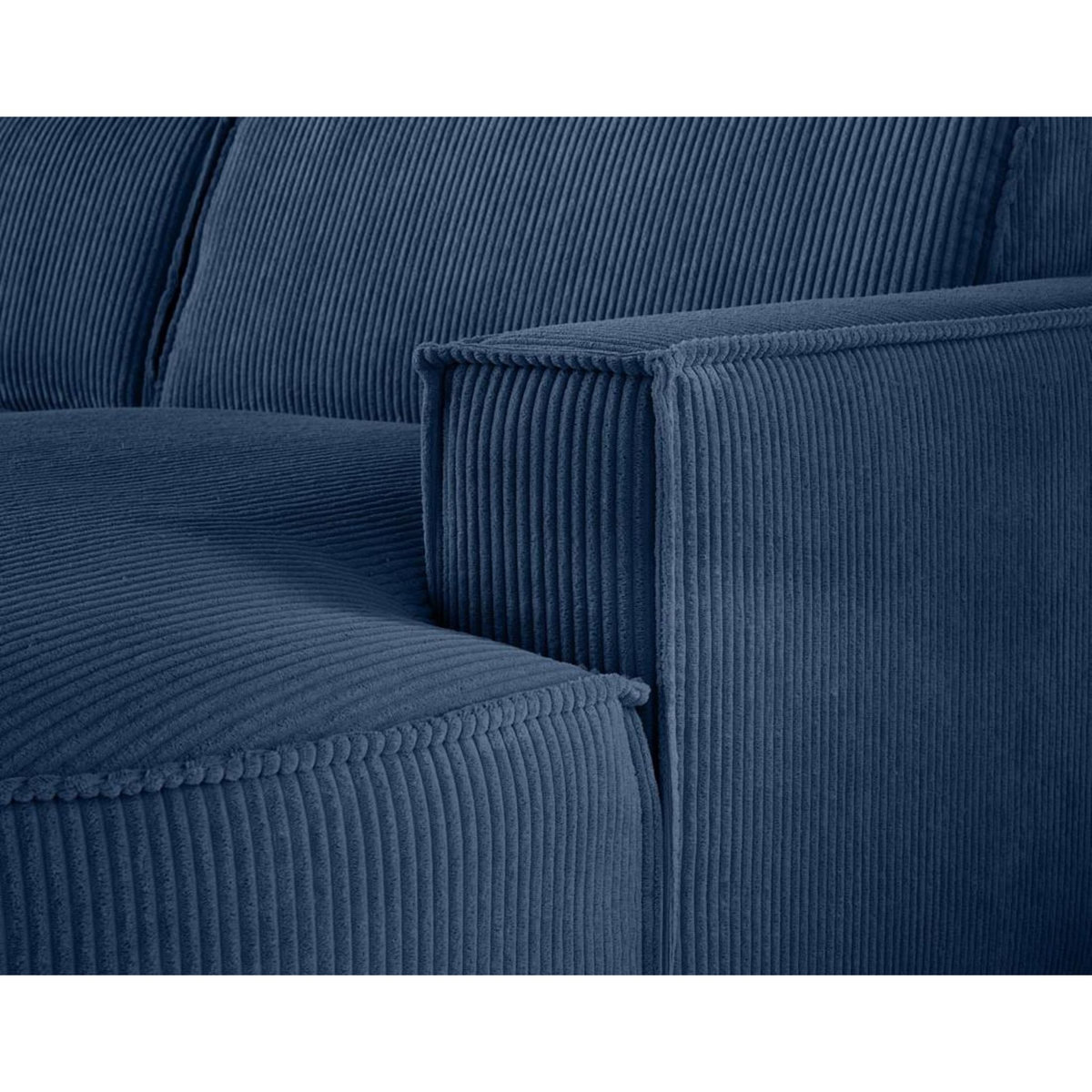 LISA DESIGN Spiaggia - canapé panoramique d'angle gauche - 7 places - en velours côtelé