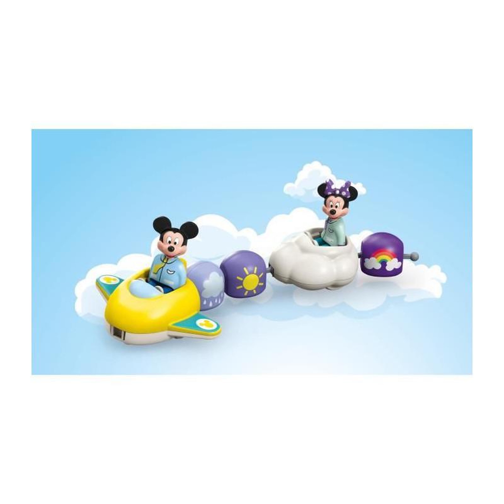 Voir la diapositive 5 : PLAYMOBIL PLAYMOBIL 71697 Train des nuages de Mickey et Minnie - Disney - Comprend Minnie, Mickey et un avion-train-nuage - Des 1 an